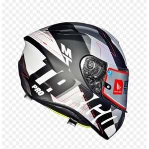MT TARGO PRO KASK SİYAH-BEYAZ KASK GÜNEŞ GÖZLÜKLÜ (L)