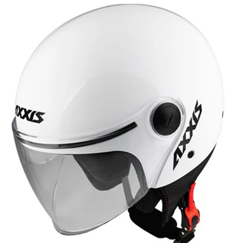 AXXIS SQUARE S SOLID A0 GLOSS PEARL WHİTE (L) BEYAZ YARIM KASK